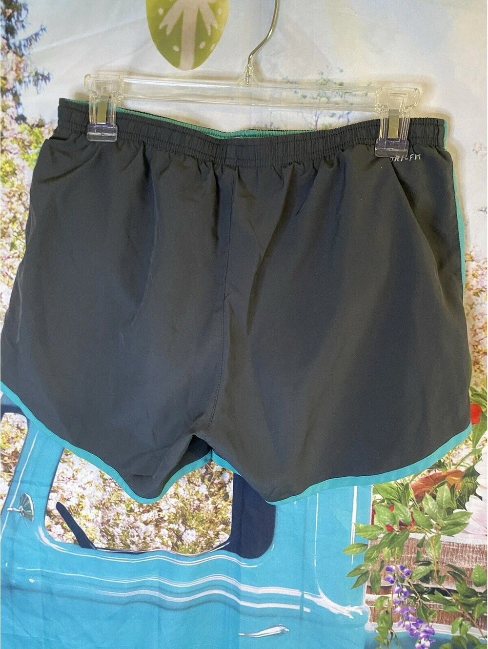 Women's Nike Dri Fit Running Shorts Dark Blue and Black Size Medium